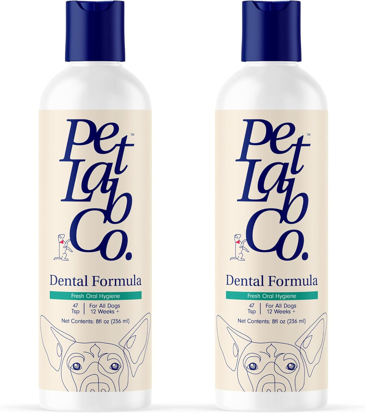 PetLab Co. Dog Dental Formula - Keep Dog Breath Fresh and Teeth Clean - Supports Gum Health - Dog Water Additive Dental Care Targets Tartar - 2pack