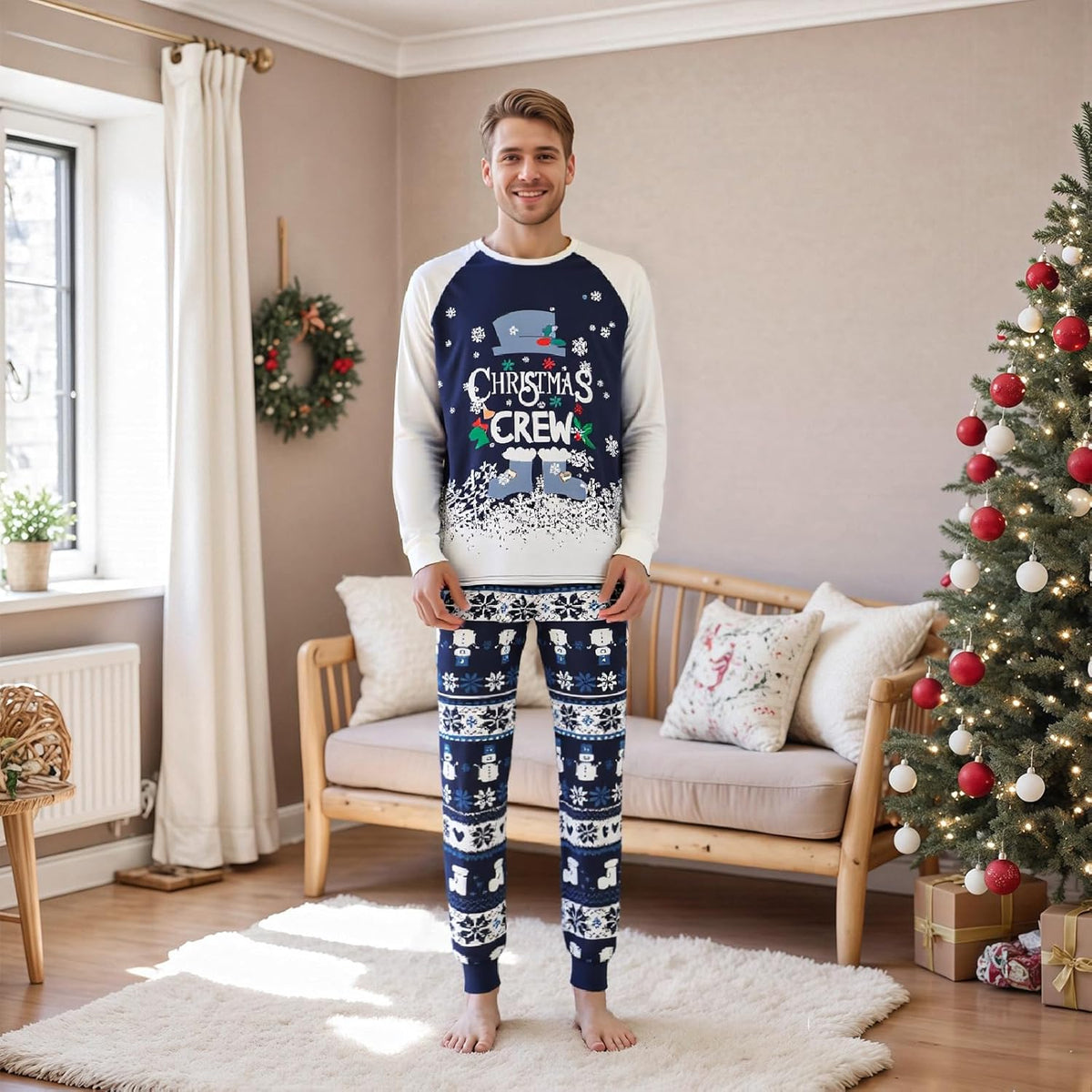 Matching Family Christmas Pajamas Set - Xmas Sleepwear PJs
