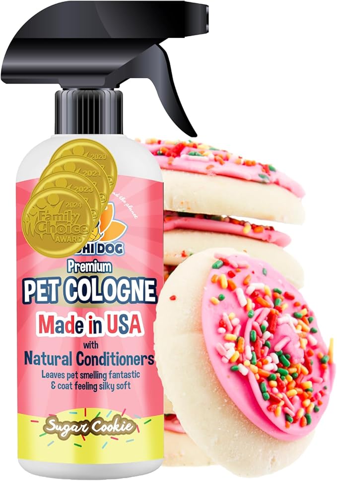 Bodhi Dog Premium Dog Cologne - Deodorizing Dog Perfume & Conditioner for Dogs & Cats - Natural Long Lasting Spray - Keeps Pets Fresh All Day - Gentle, Safe Formula, Made in USA -Sugar Cookie 17 Fl Oz