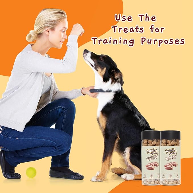 Jungle Calling Freeze Dried Duck Dog & Cat Treats - High Protein, Low Fat, Made with a Single Ingredient - Perfect for Training and Snacking, 2.8 oz (Duck Cube)