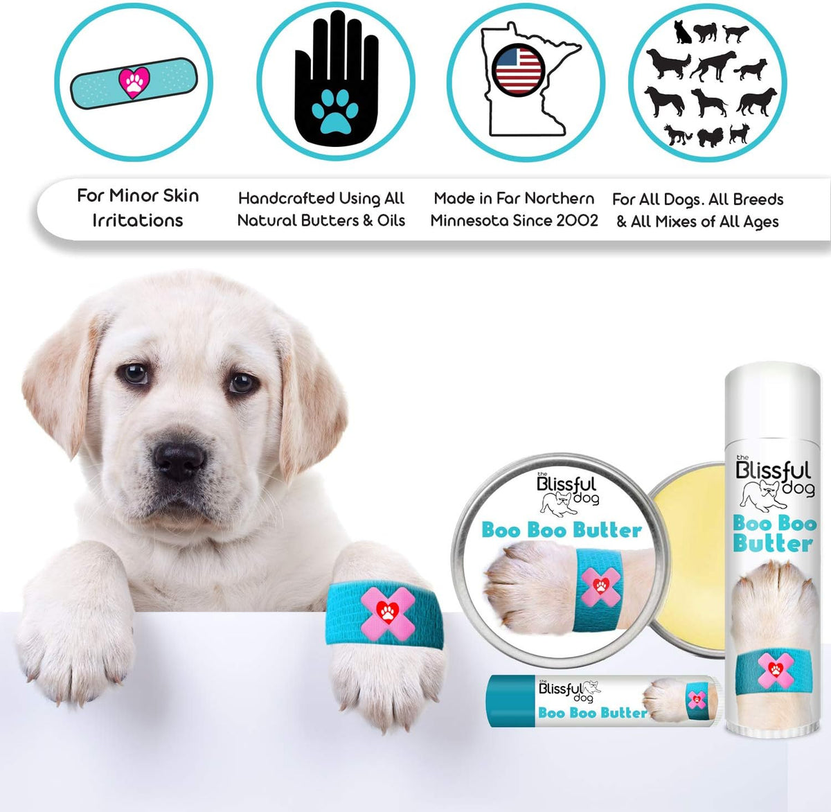 The Blissful Dog Mixed Breed Boo Butter, 0.15 oz