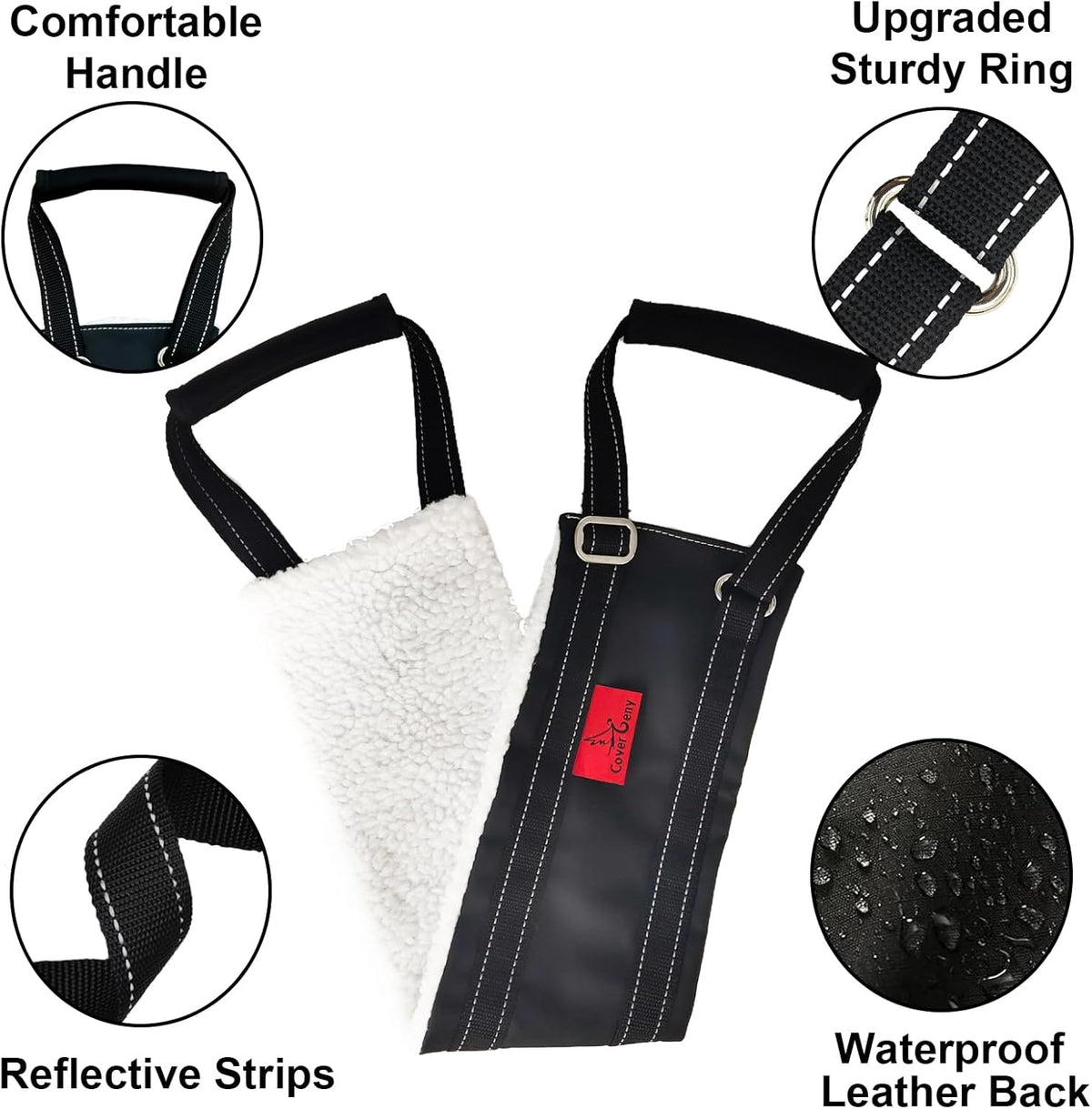 Leather Dog Lift Harness for Small Dogs,Doggie Walking Sling,Puppy Belly Support Strap,Pet Assist Harness for Senior,Injured,Disabled Dogs After ACL Surgery S