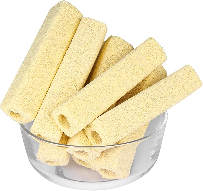 RealPlus Ceramic Bio Filter Media for Aquarium Sump Canister Pond Fish Tank Canister Koi Pond, Vast Surface Area, 80pcs, Yellow