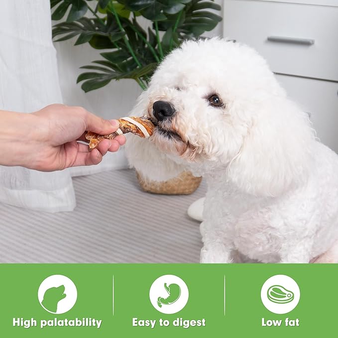 MON2SUN Dog Treats, Triple Flavor Jerky Twist Sticks, 5-7 Inch Chicken Duck and Codfish Sticks Chews for Small Dogs, Healthy Snacks, 10.58 oz (15 Count-Pack of 1)