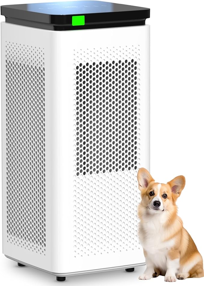 Air Purifiers for Home Large Rooms up to 3500 Ft², H13 True HEPA 0.1 Micron 99.97% Filtration with Carbon Filter, 235 CFM CADR, Removes Allergens, Pet Odor, Smoke, VOCs, 30dB Sleep Mode, PM2.5 Display