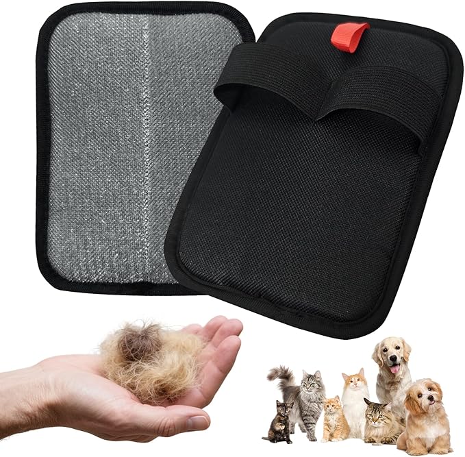 Pet Hair Remover, Reusable Electrostatic Pet Hair Remover Gloves – Double-Sided Grooming & Deshedding Gloves for Cats & Dogs, Pet Fur Removal for Furniture, Carpet, Couch & Clothing -1 PCS