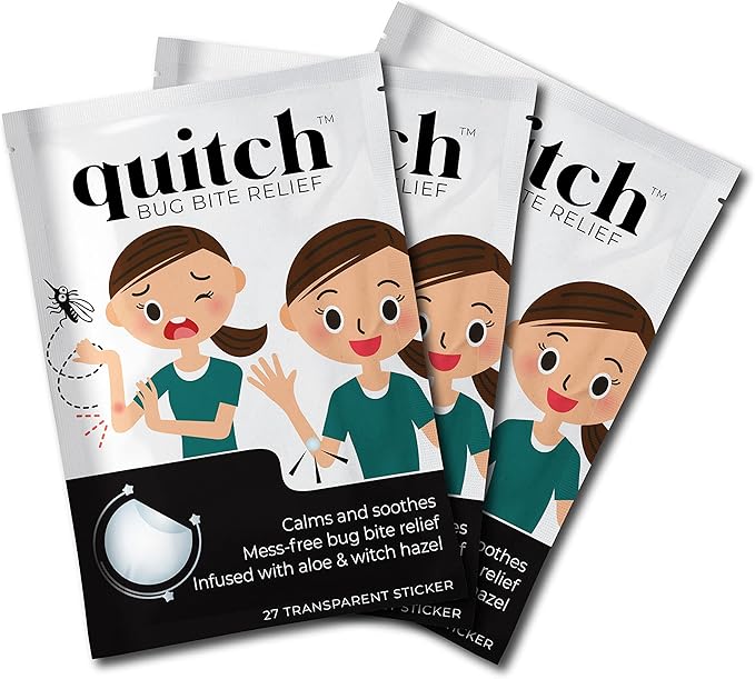 quitch 3x27ct Bulk Pack, Bug Bite Itch Relief Patch Kids, Summer Travel Essentials for Kids, Mosquito Bug Bite Thing Suction Tool Alternative, Summer Camp Essentials After bite Relief for Baby