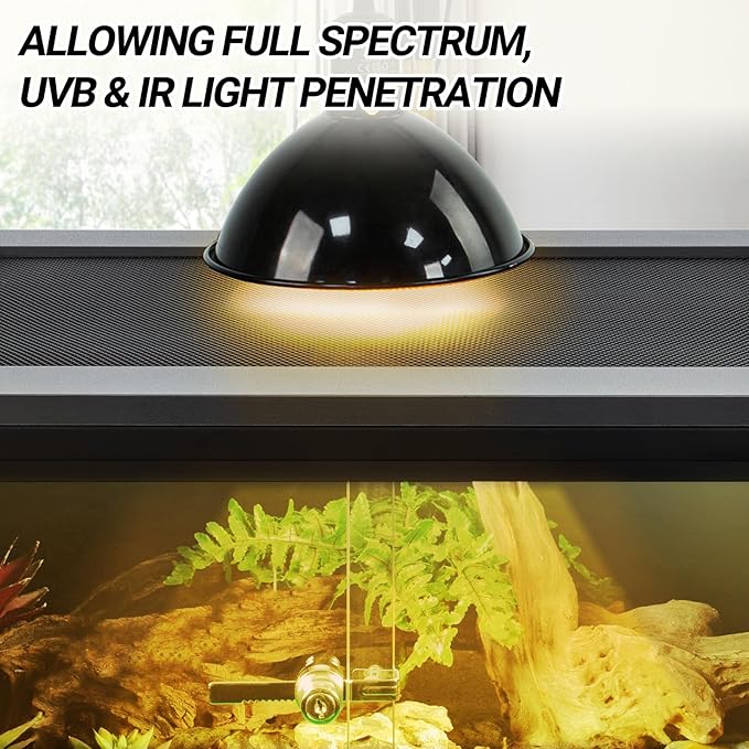REPTI ZOO 35 Gallon PVC Reptile Tank, 36x18x12 Reptile Terrarium for Crested Gecko Leopard Gecko Frog Lizard Snake Turtle Hermit Crab, Reptile Enclosure with Sliding Door & Screen Ventilation, Black