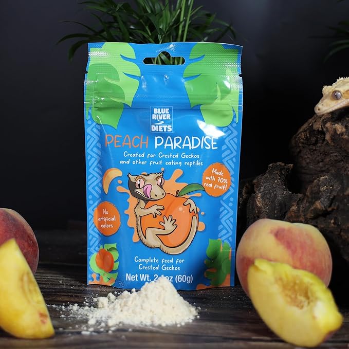 Crested Gecko Diet | Peach Paradise | All Natural Low Fat Complete Gecko Food | 2.1oz