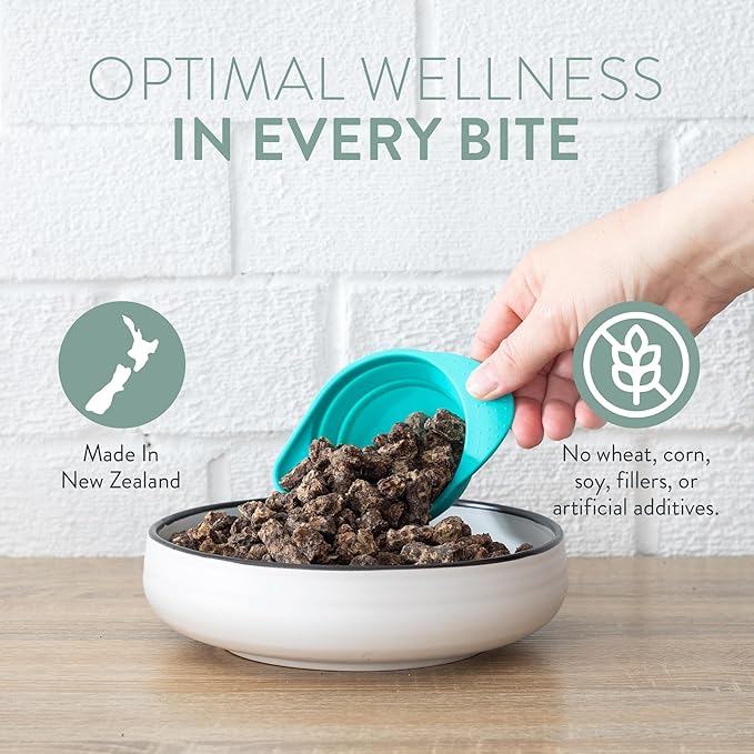 The New Zealand Natural Pet Food Co WOOF Air Dried Dog Bites - Beef Recipe, Air Dried Dog Food, High Protein Beef Food, Healthy Dog Food, 26.5 oz