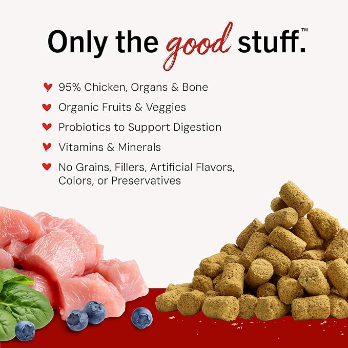 Stella & Chewy's Freeze Dried Raw Chewy’s Chicken Meal Mixers – Dog Food Topper for Small & Large Breeds – Grain Free, Protein Rich Recipe – 8 oz Bag