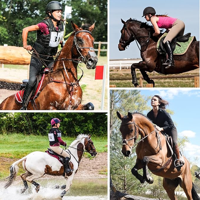 beroy Horse Riding -Pants Women Equestrian-Breeches - Ladies Training Horseback Riding Tights Full Seat Silicone Pockets