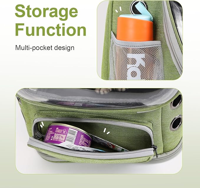 Expandable Cat Backpack,Cat Bubble Backpack Carrier for Carrying Cats, Pets and Small Dogs,Airline-Approved,Designed for Travel, Hiking, Walking,Car