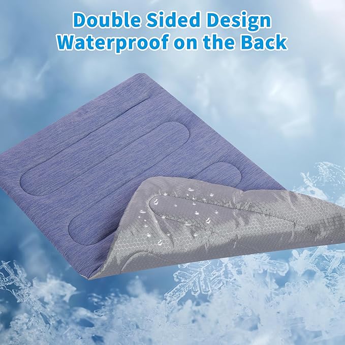 Cooling Mat for Large Dogs - Double-Sided Waterproof & Cool, Portable Dog Cooling Mat for Summer.(XL (44''x32'')