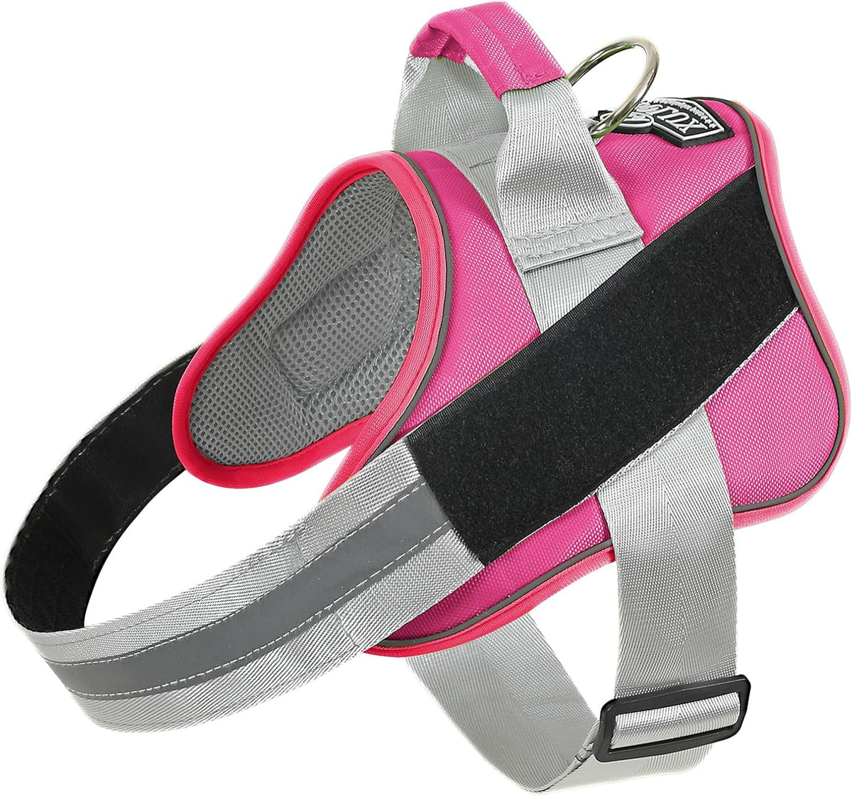 Bolux Dog Harness, No-Pull Reflective Dog Vest, Breathable Adjustable Pet Harness with Handle for Outdoor Walking - No More Pulling, Tugging or Choking (Fuchsia, XX-Large (Pack of 1))