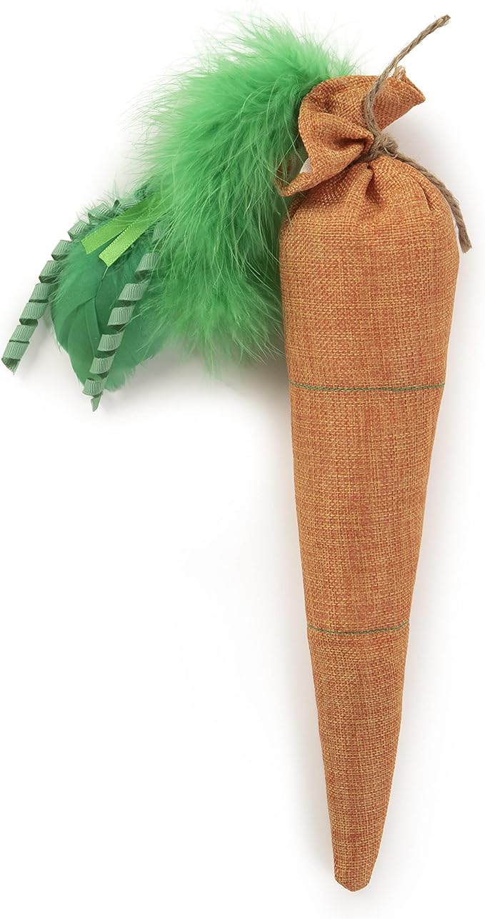 SmartyKat Kolossal Karrot Crinkle Kicker Catnip Cat Toy - Orange, Jumbo