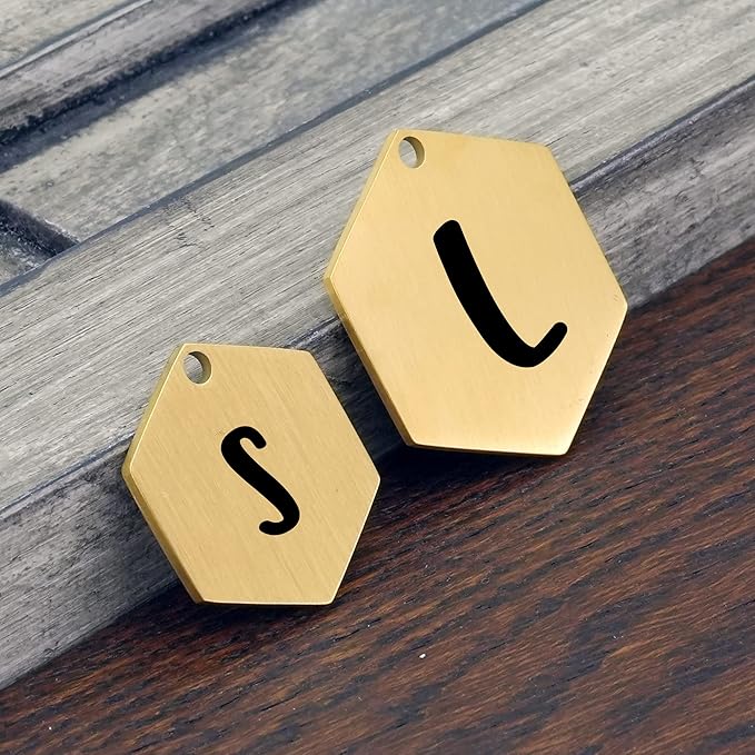 Ultra Joys Dog ID Tag, Custom Stainless Steel Dog Tag, Personalized Dog Tag, Small (1.25'' Dia), Gold, Brushed Finish