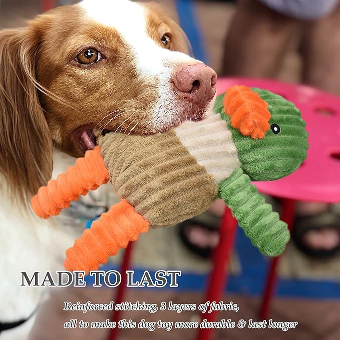 5 Pack Tough Dog Toys Stuffed Squeaky Dog Toys Assortment Plush Animal Dog Toy Value Bundle Puppy Pet Dog Toys for Small Medium Large Dogs