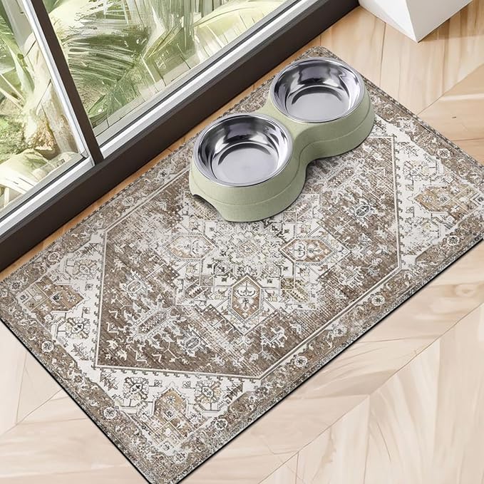 Dog Food Mats for Floors, Absorbent Dog Bowl Mat for Food and Water Dispenser Mat, Quick Dry Cat Food Mat Pet Supplies