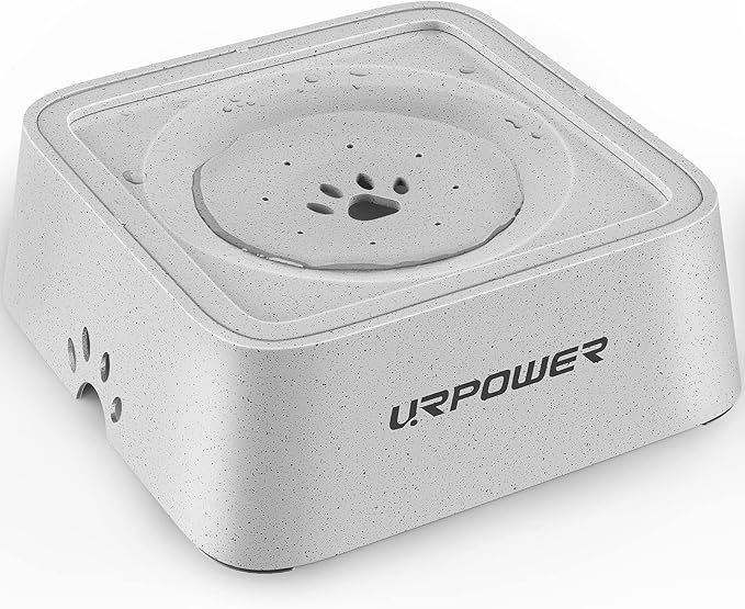 URPOWER 2.5L Dog Water Bowl 85oz Large Capacity No Spill Dog Bowl Cat Water Bowl with Eco-Friendly Material Slow Water Feeder Pet Water Dispenser Vehicle Carried Travel Water Bowl for Dogs, Cats &Pets
