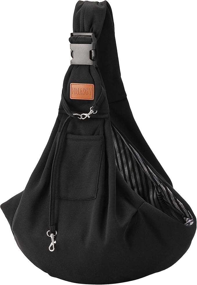 FDJASGY Small Dog Sling Cat Carrier Adjustable Strap Hands Free Reversible Pet Puppy Travel Bag Backpack for Outdoor Travel