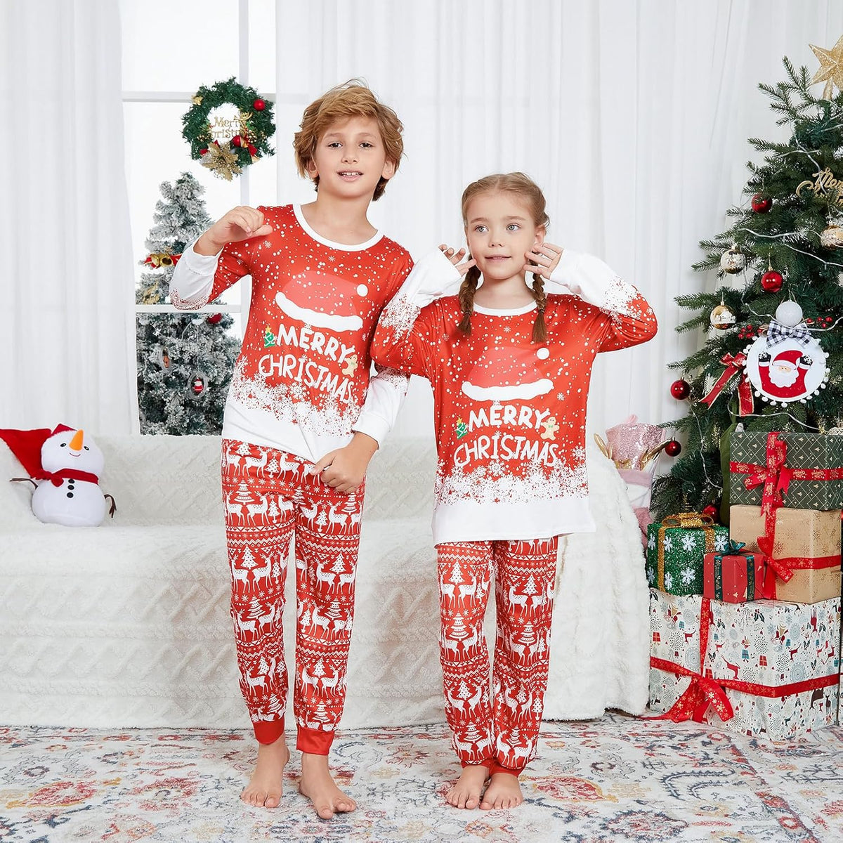 Matching Family Christmas Pajamas Set - Xmas Sleepwear PJs