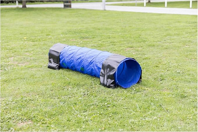 TRIXIE Dog Agility Tunnel– Dog Tunnel for Small Dogs or Cats Agility Training, Portable Dog Tunnel 78.7 in Long & 15.7 in Diameter, Dog Agility Equipment for Beginners & Advanced