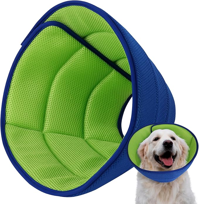 Soft Dog Cone Collar After Surgery Alternative for Dogs to Stop Licking, Comfy Collars for Large/Medium/Small Pet, Adjustable Elizabethan Neuter Recovery E Cones of Shame Neck & Head Ecollars
