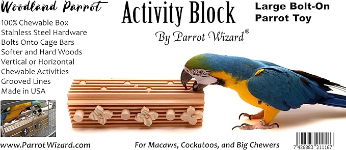 Activity Block - Large Parrot Toy
