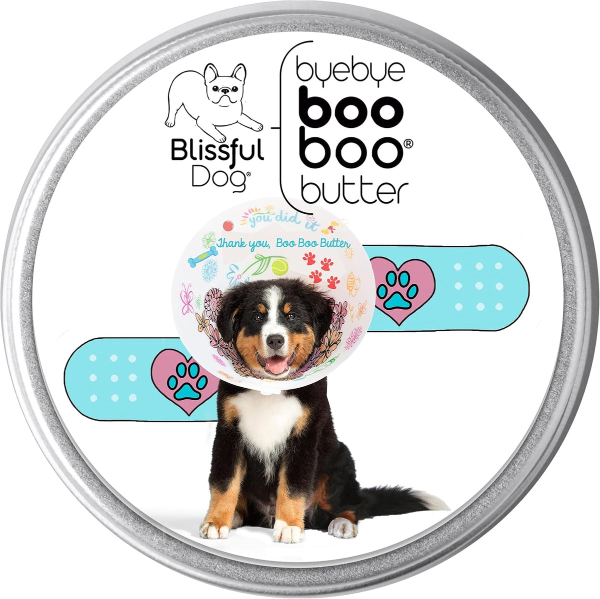 The Blissful Dog 1 oz TIN Bernese Mountain Dog Booboo Butter