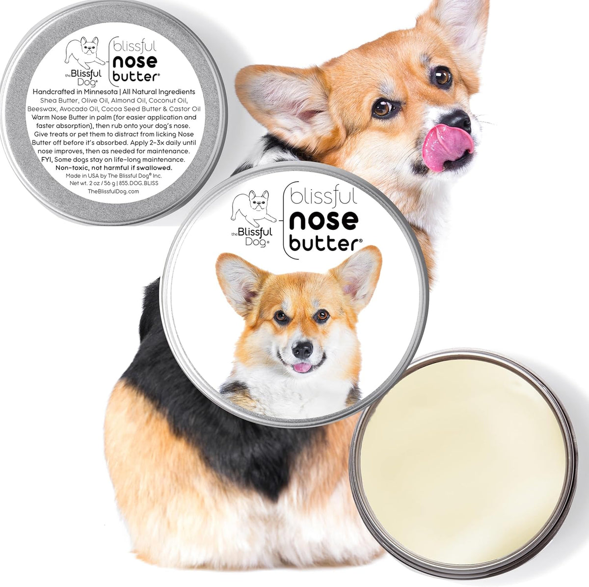 The Blissful Dog Corgi Unscented Nose Butter, 2-Ounce
