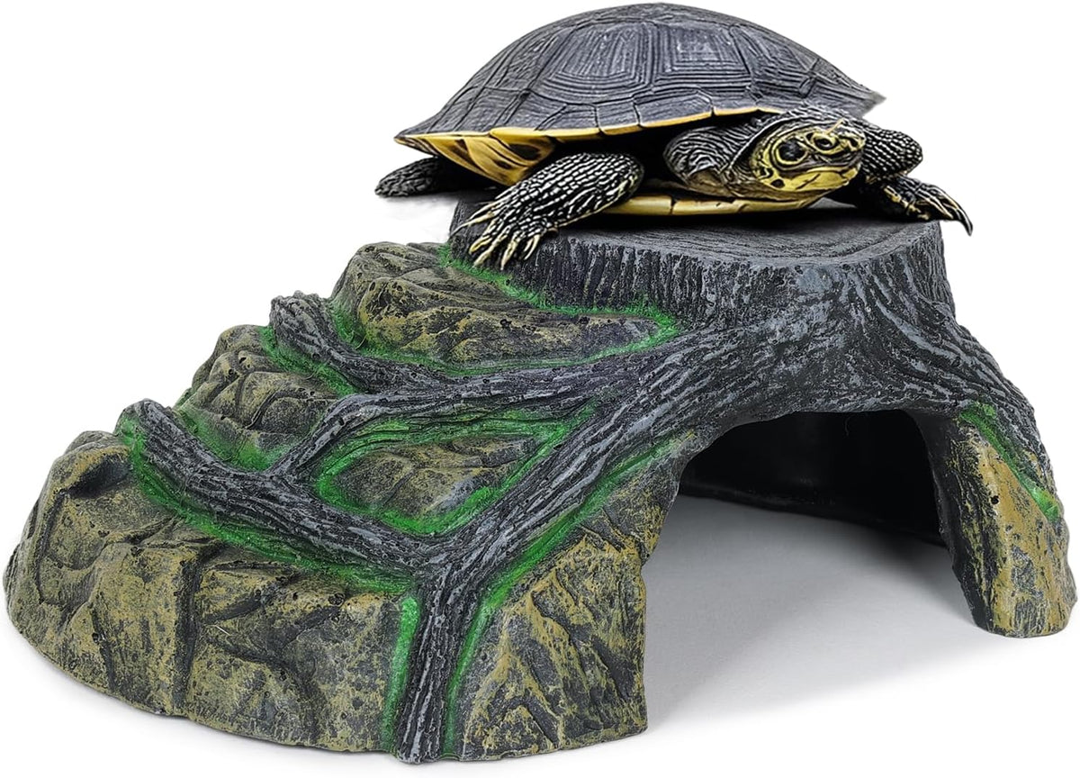Gecko Tank Accessories, Tortoise Habitat Accessories, Ball Python Tank Accessories, Large Snake Hides, Perfect Terrarium Decor for Reptile Gecko Basking Humid Hiding (Large)