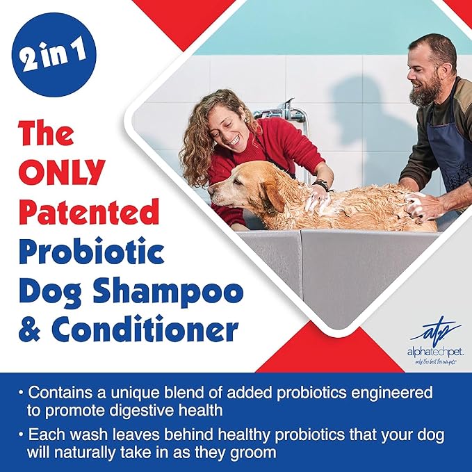 PetSuds Probiotic Dog Shampoo and Conditioner - Helps with Hotspots, and Dry, Oily Skin - Hypoallergenic and Sulfate Free Pet Shampoo - Lavender, 16 Oz. by Alpha Tech Pet