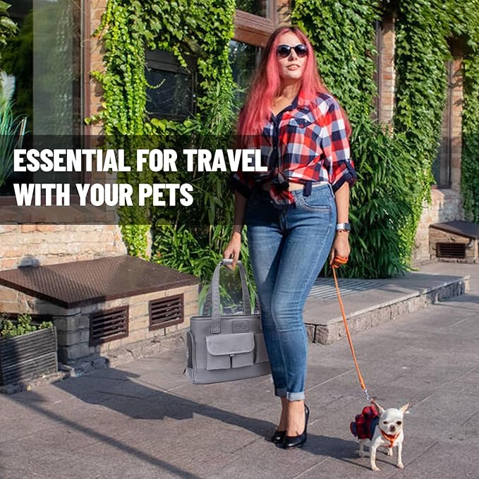 Dog Carrier, Cat Carrier, Pet Carrier, Foldable Waterproof Premium Oxford Cloth Dog Purse, Portable Bag Carrier for Small to Medium Cat and Small Dog