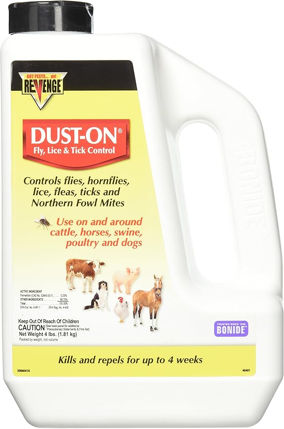 Bonide Products Fly, Lice & Tick Control Dust-On, 4 lb