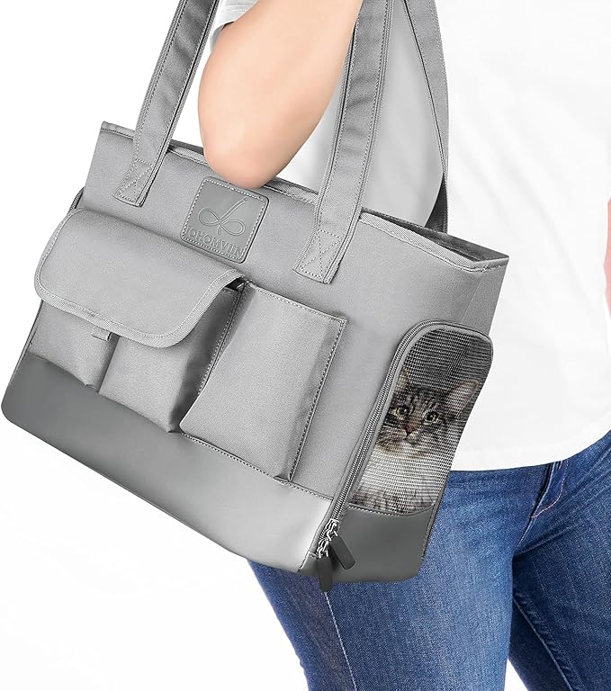 Dog Carrier, Cat Carrier, Pet Carrier, Foldable Waterproof Premium Oxford Cloth Dog Purse, Portable Bag Carrier for Small to Medium Cat and Small Dog