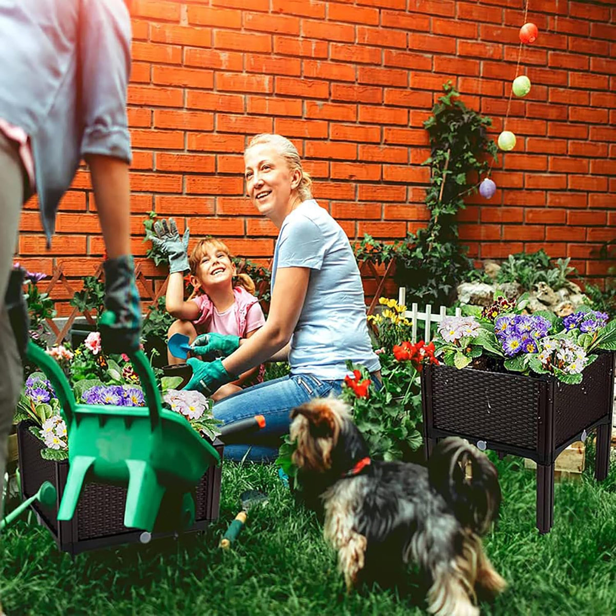 Planter for Outdoor Plants with Legs Raised Garden Bed Planter Box Elevated Garden Boxes Plant pots Perfect for Garden Patio Balcony Deck to Planting Flowers Vegetables Tomato and Herbs