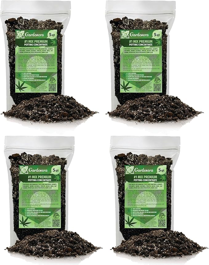 Gardenera Organic Autoflower Plants Potting Soil Mix - Perfect Balance of Nutrients, Drainage, and Aeration for Thriving Autoflower Plants- 20 Quart