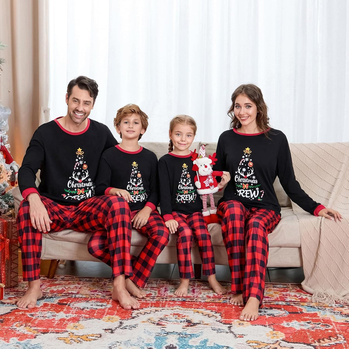 Matching Family Christmas Pajamas Set - Xmas Sleepwear PJs