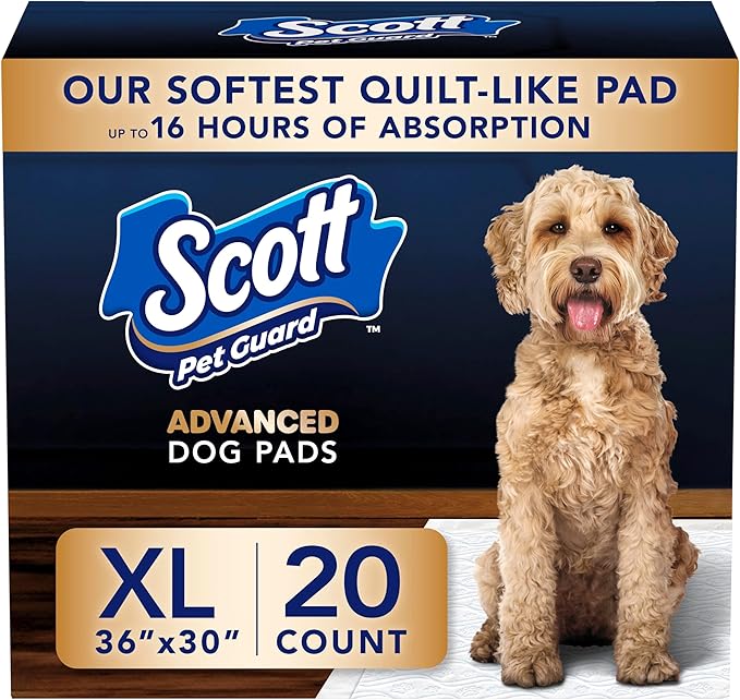 Scott Pet Guard Advanced Dog Pads - XL - 30" x 36" - 20 Pack