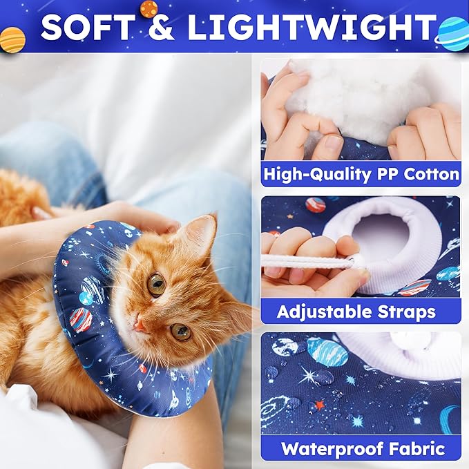 Kitten Cones After Surgery Extra Small Waterproof Cone Collar Soft to Stop Licking Neck Elizabethan Kitten e Collar for Recovery Wound Healing Safety xs Small Cat Donut Cone