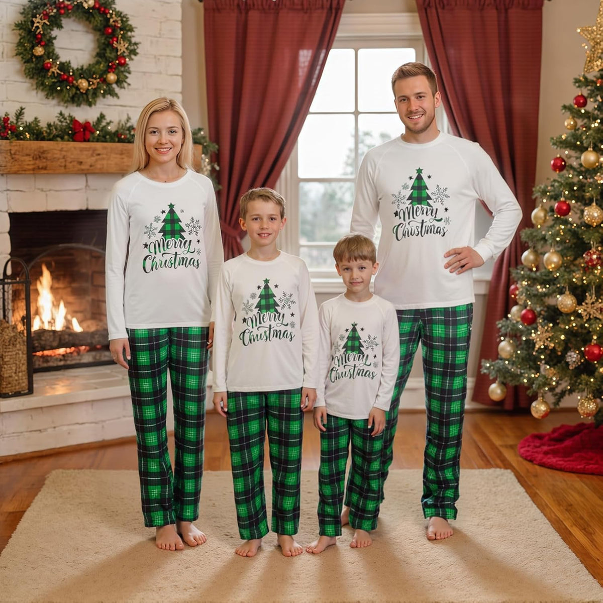 Matching Family Christmas Pajamas Set - Xmas Sleepwear PJs