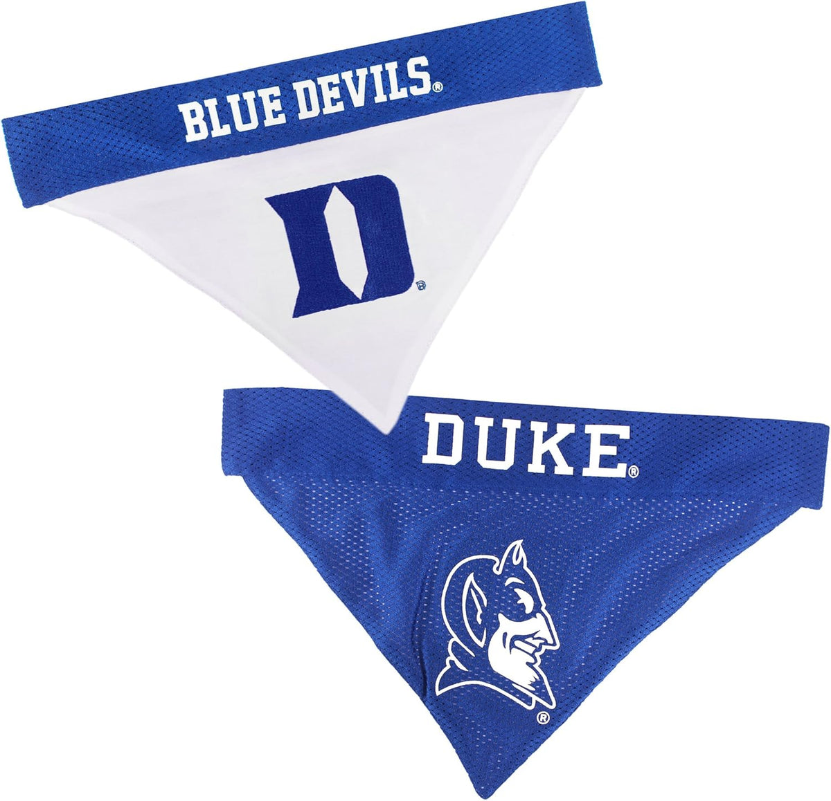 Pets First Collegiate Pet Accessories, Reversible Bandana, Duke Blue Devils, Small/Medium