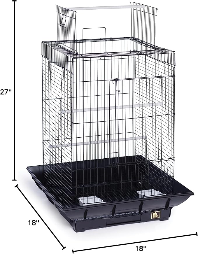 Prevue Hendryx SP851B/B Clean Life Play Top Cage, Black