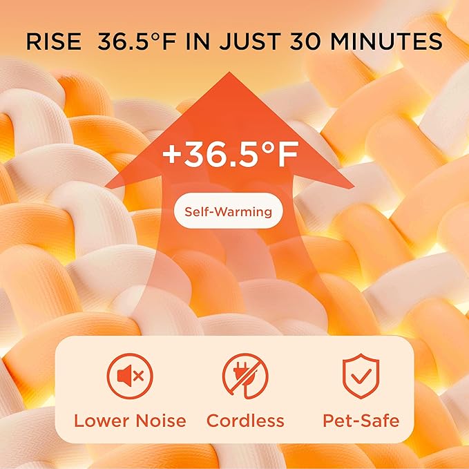 Bedsure Self Warming Blanket for Small Dogs - Small Cat Waterproof Blanket Washable for Couch Protection, Sherpa Fleece Puppy Blanket, Soft Plush Reversible Throw Furniture Protector, 25"X35", White