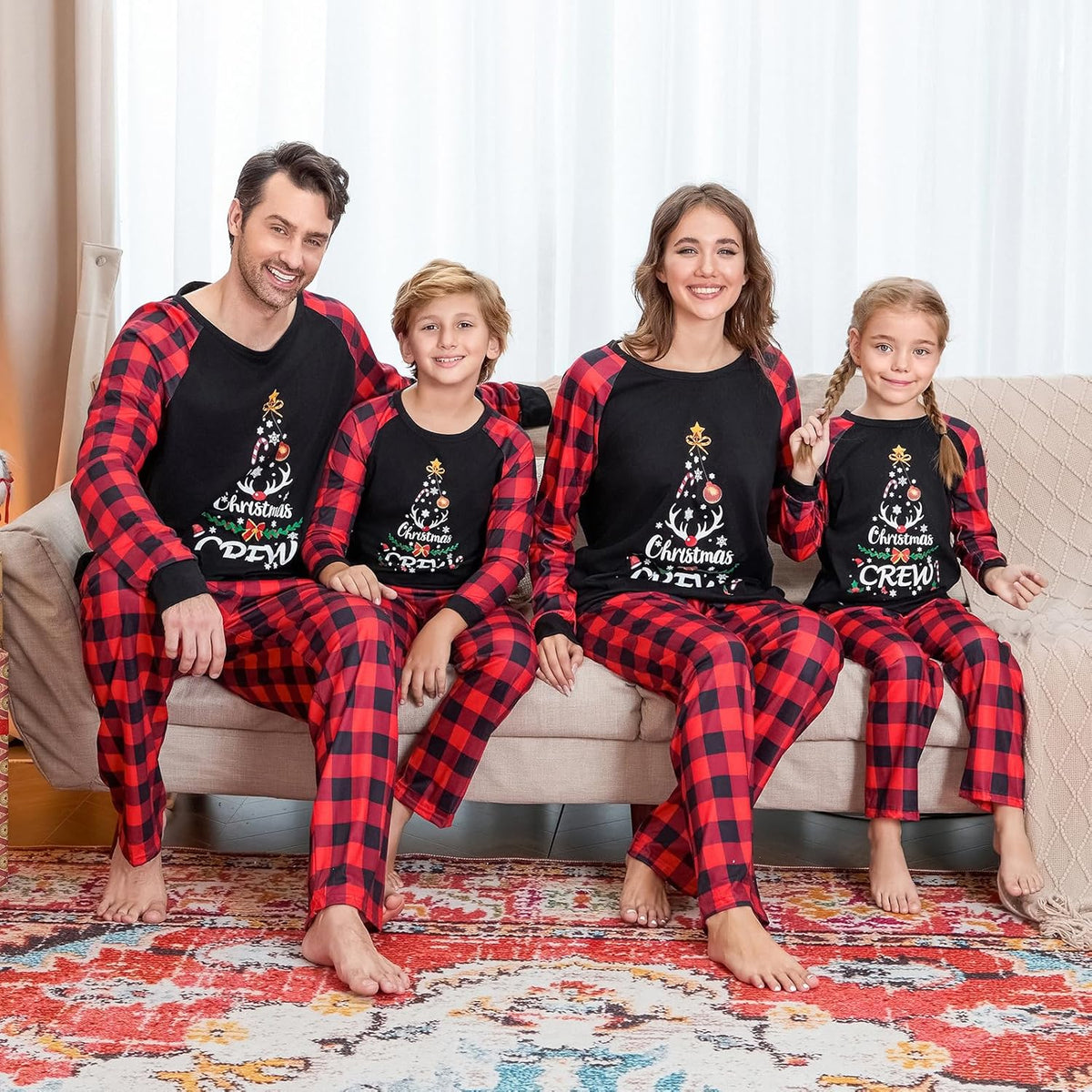 Matching Family Christmas Pajamas Set - Xmas Sleepwear PJs