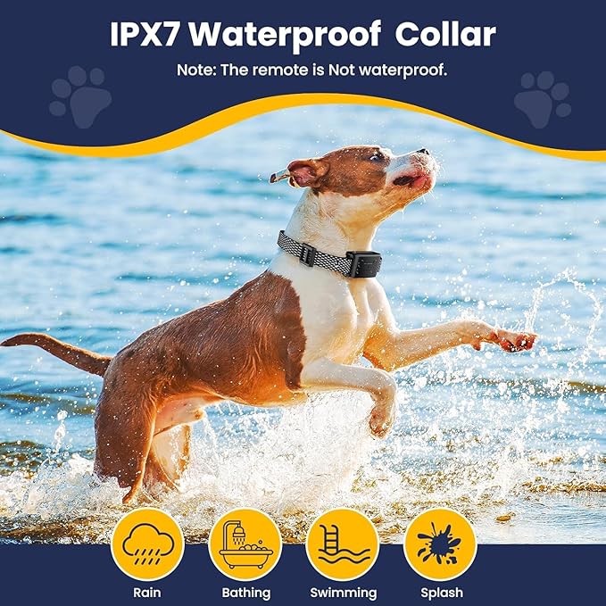 Wireless Dog Fence Invisib for Dogs Electric Fence 185 Days Standby Training Collar, Flash Light & Waterproof Portable Dog Perimeter Collar with 3 Training Mode for 1 Dog Large Medium