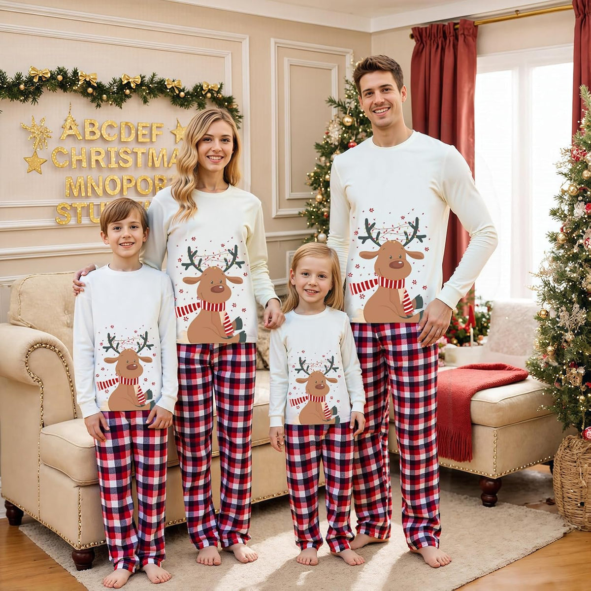 Matching Family Christmas Pajamas Set - Xmas Sleepwear PJs