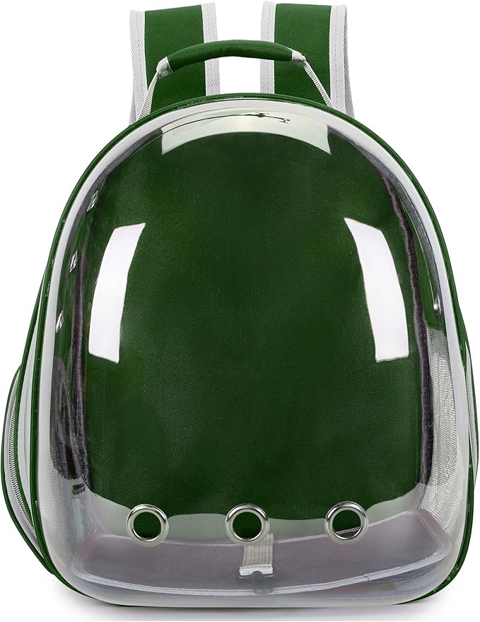 Cat Bubble Backpack Carrier for Small Medium Dogs Cats Carrying Bag, Airline Approved Pet Travel Carrying Bag Dog Hiking Walking Outdoor Backpack (Dark Green)