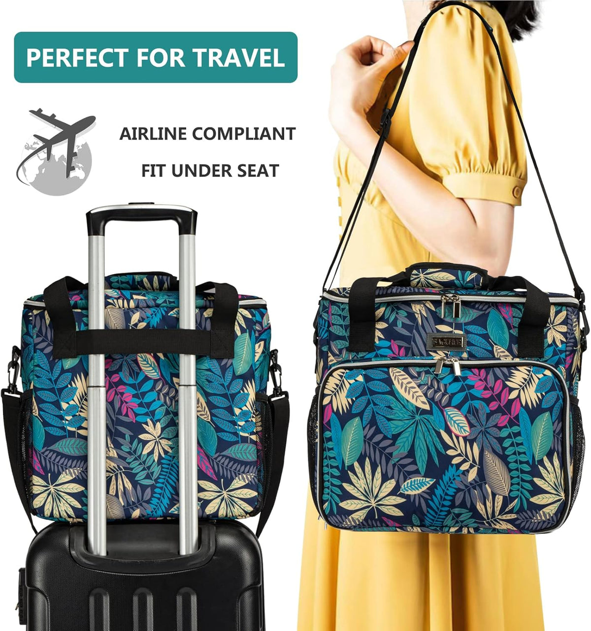 BAGLHER Dog Travel Bag, Pet Travel Bag (All Pet Travel Supplies), with 2 Pet Food Containers and 2 Collapsible Silicone Bowls; Essential Kits for Pet Travel Hawaii